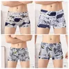 Underpants U-convex Shorts Panties Large Size Men Briefs Breathable Mid-rise High Elastic Men's Seamless Ink Style Irregular U