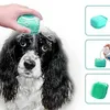 Weiches Badezimmer großer Hund Massagegerät Badebürste Massagehandschuhe Haustier weicher Sicherheits-Silikonkamm mit Shampoo-Werkzeugkasten Haustier-Hundebürste L230704