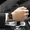 Armbandsur 2023 modemän utomhussport ledde digitala binära klockor fyrkantiga uppringning uisex gummiband avslappnad handledsklocka relogio282a