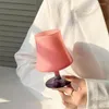 Bicchieri da vino coreano retrò in vetro medievale a forma di lampada color caramella semplice casa champagne monostrato universale alto