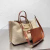 أزياء الشارع Raffia Beach Bags Women Designer Bags Cane Tote Bag Bag Bag Bage Luxurys مع حقيبة G2307141F