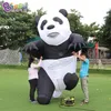 Schaukeln Direkt ab Werk entzückende aufblasbare Panda-Cartoon-Modelle luftgeblasenes Tierspielzeug für Party-Events, Zoo-Dekoration, Spielzeug, Sport