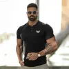 Men's T-Shirts Running Polo Short Sleeve T Shirt Men Fitness Slim Sports Cotton T-shirt Fashion Tees Tops Summer turndown collar Gym Clothing L230715