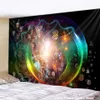 Arazzi Telecamere a cupola Arazzo psichedelico Constellation Pattern Yoga Fantascienza Arazzo Tappeto Hippie Home Decor Arazzo da parete Coperta Galaxy R230714