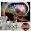 Arazzi Telecamere a cupola Arazzo psichedelico Constellation Pattern Yoga Fantascienza Arazzo Tappeto Hippie Home Decor Arazzo da parete Coperta Galaxy R230714