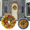 Decorative Flowers & Wreaths Home Decoration Outdoor Front Door Fall Decor Autumn Wreath Rattan Wedding Garlands Artificial Decora2946