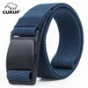 CUKUP Marca da uomo Unisex Design Qualità Cintura con fibbia in plastica dura Uomo Qualità Tela Cinturino elastico Cinture casual Uomo CBCK120 L230704