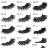 Party Favor 3D Imitation Water Mink Hair Eyelash Thick Makeup False Eyelashes Eye Lashes Extension Beauty Tools Mtiple Choice 3 75Zy Dhf9S