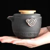 Bicchieri da vino Set da viaggio per tè cinese di alta qualità Kung Fu TeaSet Teiera portatile in ceramica Teaset in porcellana Gaiwan Tazze di cerimonia 230714