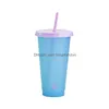 Tumblers درجة الحرارة استشعار اللون تغيير أكواب القهوة عصير الكوب pp pp.