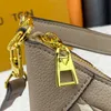 Luxury Women M46002 M46112 Bagatelle Hand Torka Tote Designer Modna Mężczyźni Mężczyzn Clutch Torby Oryginalne skórzane torby pod pachami ramię rogalika Half Moon Crossbody Torka podróżna