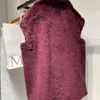 Vêtements d'extérieur pour femmes 100% laine manteau femmes hiver chaud sans manches gilet Designer veste mode Max Cardigan col en V laine manteaux luxe femmes vêtements