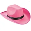 Bérets chapeau de Cowboy avec ruban multifonction fête casquette décorative ornement artisanat pour femmes adultes femme Costume Cosplay