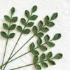 Fleurs décoratives écologiques Belle feuille d'eucalyptus artificielle tissée à la main Fausse plante Fleur longue durée Non-Fading Home Supplies