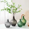 Vasen Big Belly Bell Masui Holzvase Dekoration Glas Wohnzimmer Blumenarrangement Einfache Hydrokultur Boden Transparent