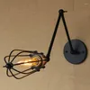 Wall Lamp Industry Wrought Iron Long Arm Up And Down Double Festival Adjust Clothing Store Bar Hallway Stairs Retro