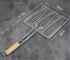 BBQ Tools Accessories BBQ Barbecue Net Roast Fish Duck Mattklipp Grillad Fish Net Grilled Hamburger Net Tool Rostfritt stål Grill Iron Basket 230715