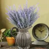 6x Bundles Artificial Lavender Bouquet Fake Lavender Bunch Purple Flowers Artificial Plant For Wedding Home Decor Off276s