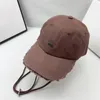 Boné de beisebol de designer para mulheres, homens, clássico, versátil, casqueta, com bordas ásperas, letras pontiagudas, chapéu de balde ajustável em 9 cores