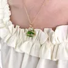 Kedjor Crystal Ball Pendant Necklace Bohemian Gemstones Charm tröja kedja Healing Choker Girls Birthday Present