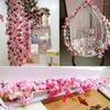 Decorative Flowers Artificial Cherry Fake Blossoms Flower Garland Ivy Hanging Vine Decor Suitable For Wedding Decoration Performance Stage