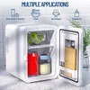 Mini Fridge, 4 Liter/6 Can Portable Cooler And Warmer Personal Refrigerator For Gift, Skincare, Beverage, Home, Office And Car