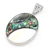 Pendant Necklaces Natural Shell Abalone White Round Oval For Jewelry MakingDIY Necklace Earring Accessories Charm Gift Party40x60mm52x52mm