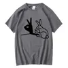 Men's T Shirts XINYI High-quality T-shirt Cotton Funny Gesture Design Print Loose O-neck Shirt For Men Short Sleeve Male Tops Tees