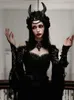 Женские куртки Insta Gothic Y2K Винтажные кружевные накладки видят сквозь женские косплей-прикрытия.