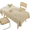 Nappe Europe du Nord Simple Coton Lin Nappe Rectangulaire Café Po Lumière Luxe Repas Réseau