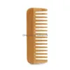 Other Home Garden Natural High-Quality Bamboo And Wood Comb Beard Health Laser Engraving Logo 2332 T2 Drop Delivery Dh5Db