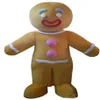 2019 Factory Outlets Gingerbread Man Cartoon Mascot Costume Fancy Party Dress Halloween Costumes Adult Size2315