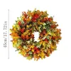 Decorative Flowers & Wreaths Home Decoration Outdoor Front Door Fall Decor Autumn Wreath Rattan Wedding Garlands Artificial Decora2946