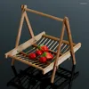 Plates Bamboo Woven Air Rack Cold Dry Zha Wu Dessert Folding Basket Fruit Plate Sushi