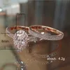 Bling Bling Vvs Moissanite Ring 100% 925 Sterling Ring Designer Style Topaz CZ New Set Of Shaped Water Drop Engagement Ring Fashion Women's Trendy Jewelry Silver Rings