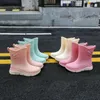 Boots Spring Fashion Women Midtube Thick Bottom PVC NonSlip WearResistant Waterproof Outdoor Car Wash Water Shoes Women 230714