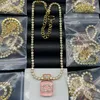 18 тыс. Золотая медная медная медь 1: 1 Дизайнерские ожерелья Choker Chain C-Letter Pendants Fashion Women
