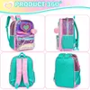 Zaini Bikab School Bag 3-in-1 Borsa per bambini Borsa da scuola per ragazze 16 "Set di borse per ragazze Borsa per bambini impermeabile 230714