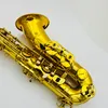 Tenorsaxofon B Tune Brass Plated Professional Woodwind Instrument med fallstillbehör