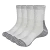 2 Paar Sportsocken YUEDGE Damen-Merinowolle, feuchtigkeitsableitend, gepolstert, Mitte der Wade, Rundhalsausschnitt, für Outdoor-Wandern, Größe 34–45