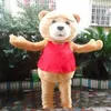 2018 High quality eddy Bear of TED Adult Size Halloween Cartoon Mascot Costume Fancy Dress266x