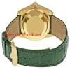 2019 montres de luxe cadran vert or jaune 18 carats automatique mouvement mécanique en cuir montre pour hommes montre pour hommes montres-bracelets217y