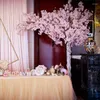 Dekorativa blommor 120 cm Big kryptering Silk Cherry Blossom Artificial Flower Weeding Arch Decoration Backdrop Branch Wisteria Vine Peach