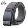 CUKUP Marca da uomo Unisex Design Qualità Cintura con fibbia in plastica dura Uomo Qualità Tela Cinturino elastico Cinture casual Uomo CBCK120 L230704