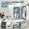 1pc Mini Buzdolabı, 4 Litre/8 Can Küçük Buzdolabı-AC/DC Yatak Odası Yurt Araç Ofis Masası Masası Taşınabilir Kompakt Tiny Skincare Buzdolabı