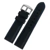 20mm 22mm 24mm 26mm Black Rubber Watch Strap Waterproof Silicone Band Pin Buckle Straight Ends Diver Replacement Bracelet Belt8409252b