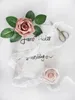 Flores decorativas Mefier Artificial Warm TaupeNude Fake Foam Roses W/Stems Para DIY Wedding Bouquets Centerpieces Party Home Decorations