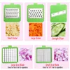 Fruktgrönsaksverktyg LHS Chopperost Grater Slicer Onion Cutter Food Dicer med Container 5 Blades Peeler Kitchen Gadgets 230714