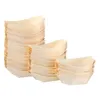 Tigelas 120 unidades de lascas de madeira bandeja para servir sushi recipiente de madeira pinho barco prato descartável suprimentos de catering