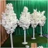 Decorative Flowers Wreaths Colorf Artificial Cherry Blossom Tree Roman Column Road Leads Wedding Mall Opened Props Iron Art Flower Dhacb